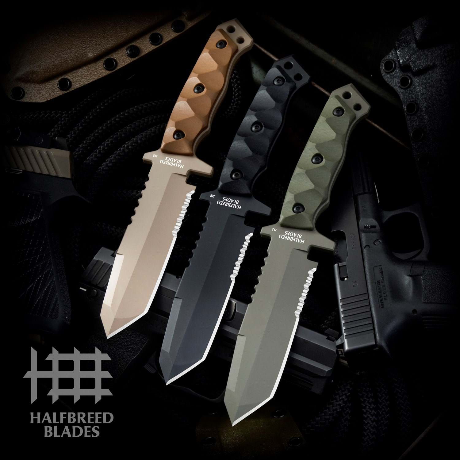 Halfbreed Blades MIK-02 Gen-2 Medium Infantry Knife Dark Earth 4