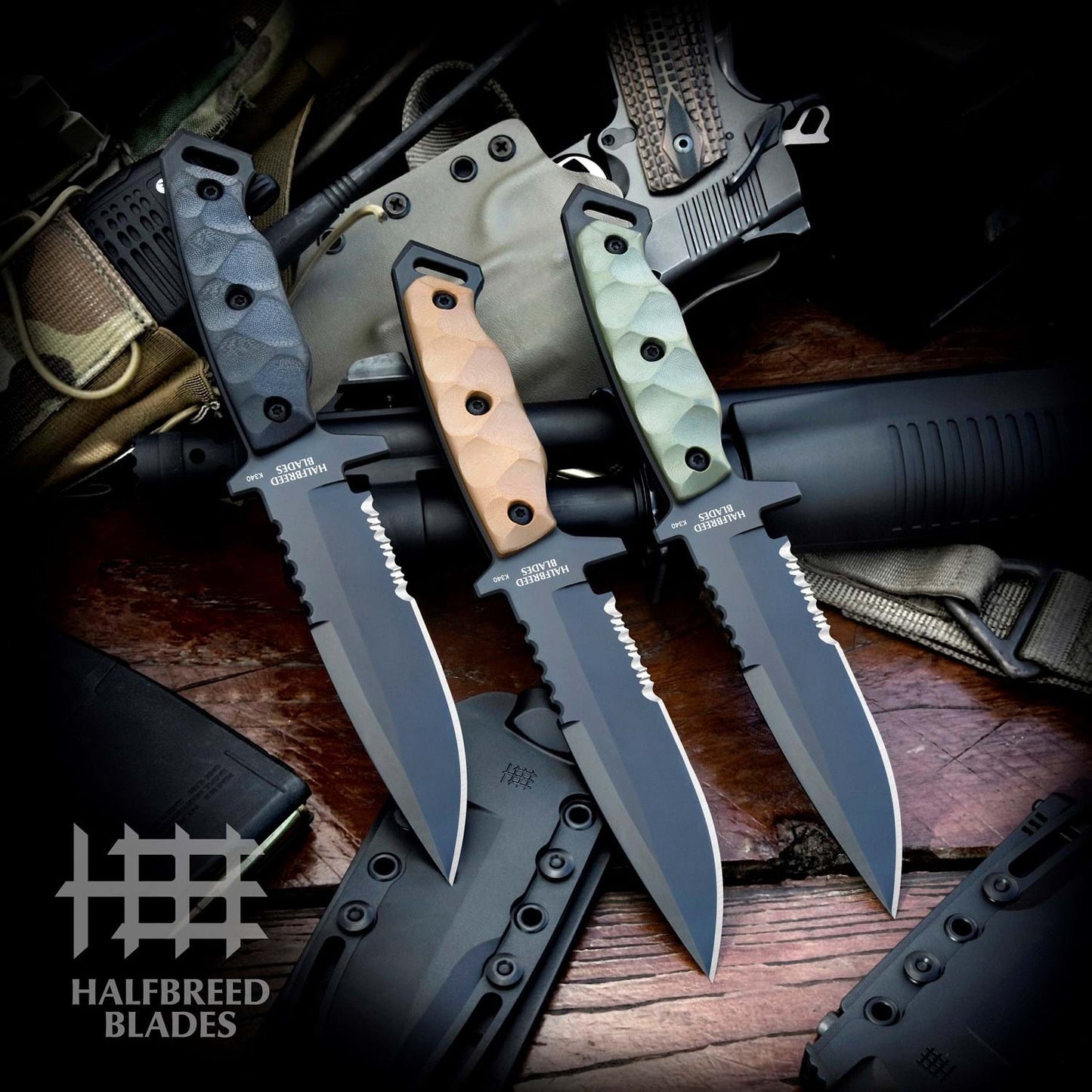 Halfbreed Blades MIK-03PS Gen-2 Medium Infantry Knife - K340 BLACK 4