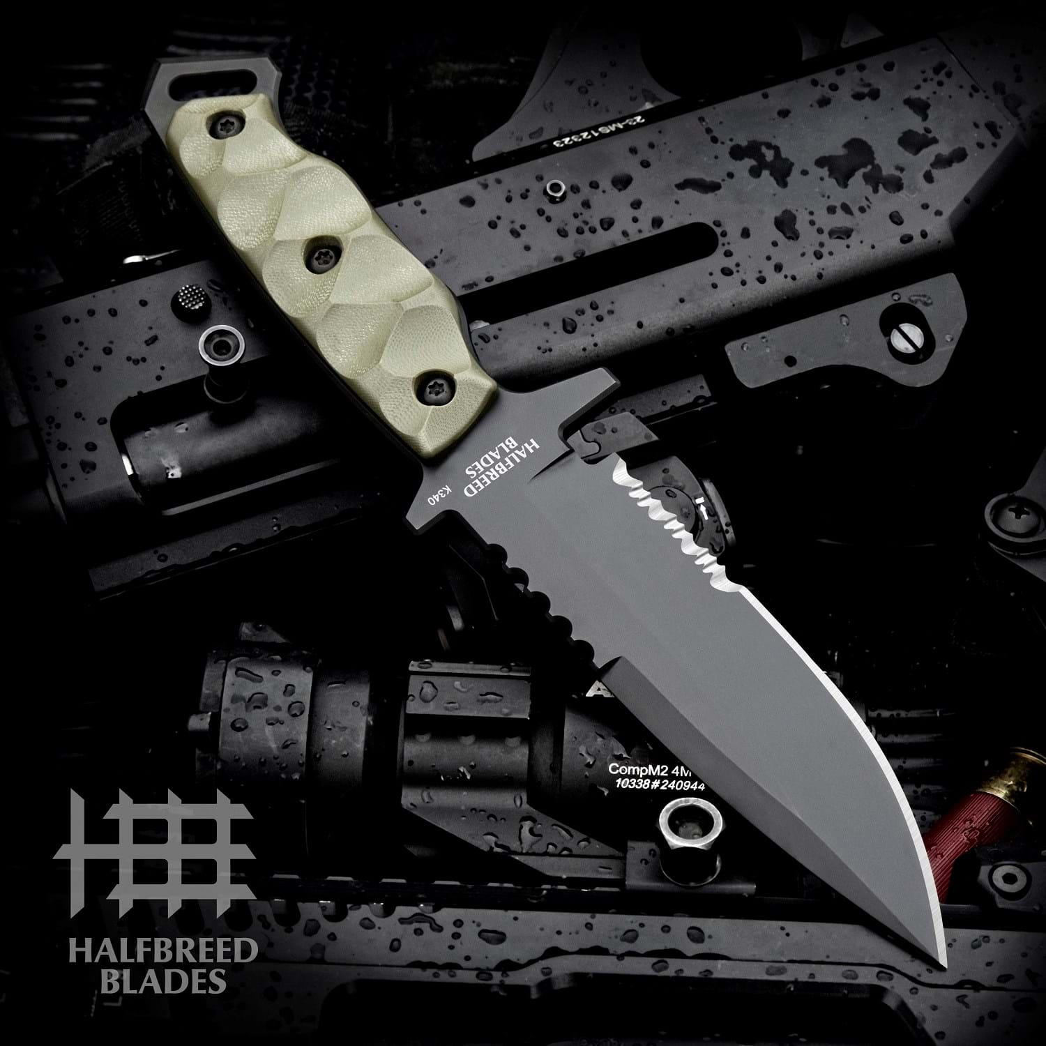 Halfbreed Blades MIK-03PS Gen-2 Medium Infantry Knife - K340 RANGER GREEN 1