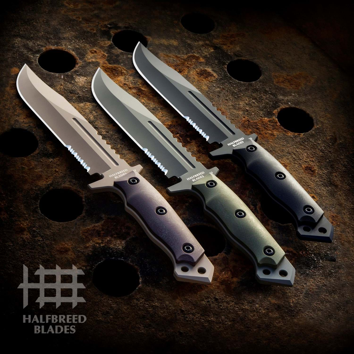 Halfbreed Blades LIK-01 Messer Large Infantry Knife Ranger Green ...